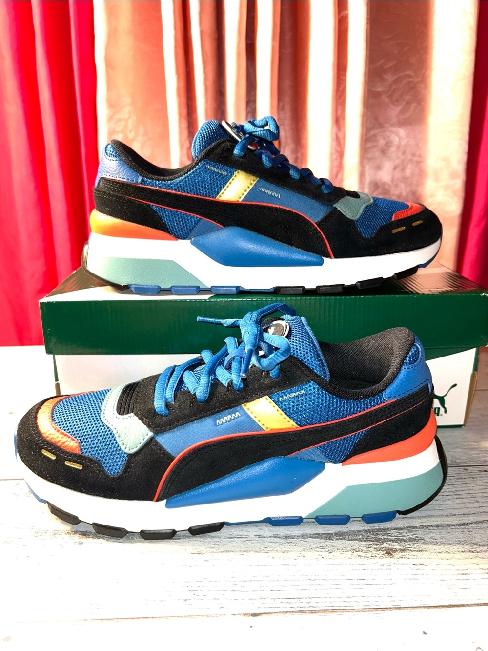 Puma Rs 2.0 go for Vallarta blue firelight sneakers